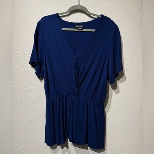 City Chic Surplice Crinkle Top